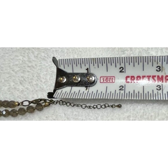 Women Silk Tassel Faceted Rhinestone & Snowflake Obsidian Necklace Boho Hippie - Picture 11 of 11